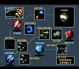 Star Fox Course Map Select