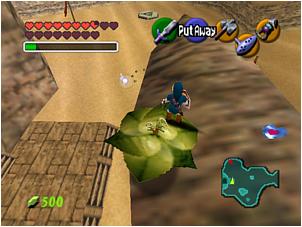 Legend of Zelda: Ocarina of Time 3DS Heart Gameplay 