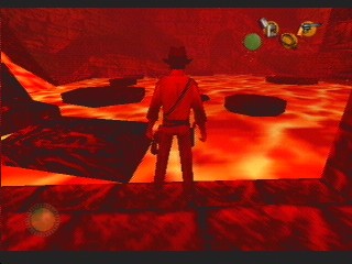Yes, you have to jump across those tiny platforms. Yes, they're rising and sinking in the lava.
