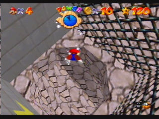 A dizzying camera view as Mario plunges into the depths of the sunken city. What lies at the end of this tunnel?