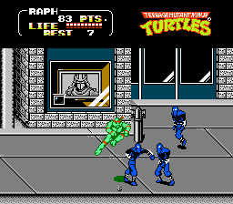 Much improved graphics over TMNT1!